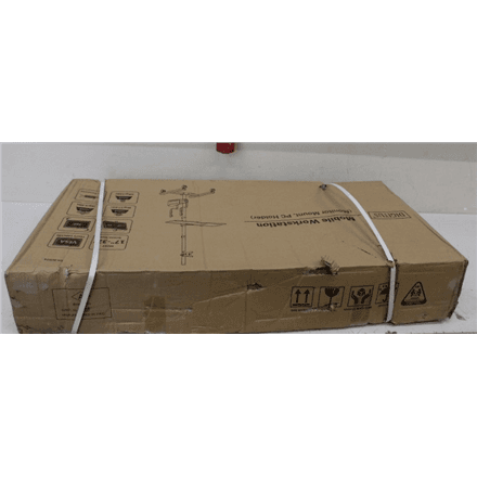SALE OUT. Mobile workstation with individual height adjustment | DA-90374 | Monitor Mount, PC Holder | 17-32 " | Black | DAMAGED PACKAGING