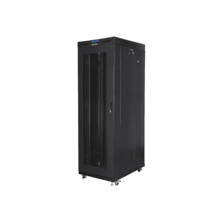 Lanberg | Rack cabinet 19" free-standing 27U/800x1000 (flat pack) with glass door, LCD | FF01-8027-23BL | Black