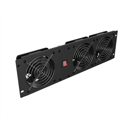 Lanberg Vertical Ventilation Panel 19" 3U for Rack three Fans 230V | AK-1506-B | Black