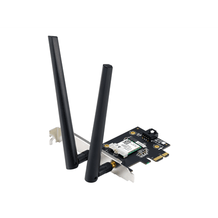 Asus | AX1800 Dual-Band Bluetooth 5.2 PCIe Wi-Fi Adapter | PCE-AX1800 | 802.11ax | 574+1201 Mbit/s | Mesh Support No | MU-MiMO Yes | No mobile broadband | Antenna type External