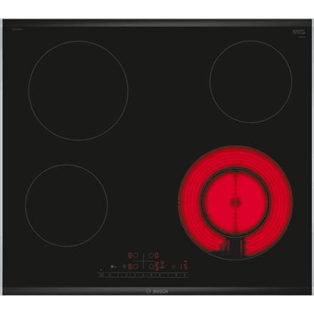 Bosch | Hob | PKF675FP2E Series 6 | Vitroceramic | Number of burners/cooking zones 4 | DirectSelect | Timer | Black