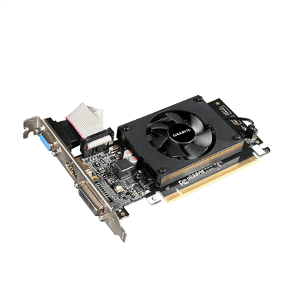 Gigabyte | GV-N710D3-2GL 2.0 | NVIDIA | 2 GB | GeForce GT 710 | DDR3 | Cooling type Active | DVI-D ports quantity 1 | HDMI ports quantity 1 | PCI Express 2.0 | Memory clock speed 1600 MHz | Processor frequency 954 MHz...