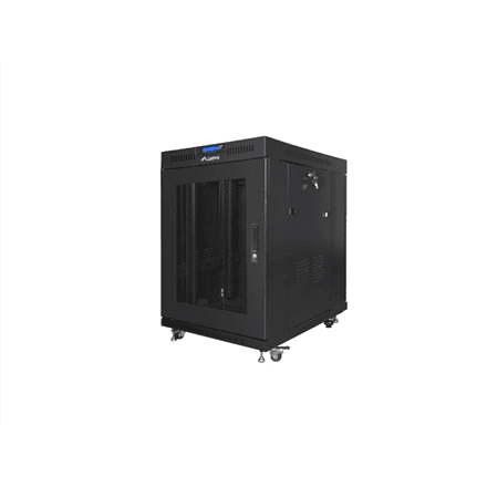 Lanberg | Rack cabinet 19" free-standing 15U/800x1000 (flat pack) with mesh door, LCD | FF01-8015-23BL | Black