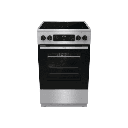 Gorenje | Cooker | GECS5C70XA | Hob type Vitroceramic | Oven type Electric | Stainless steel | Width 50 cm | Grilling | LED | Depth 59.4 cm | 70 L