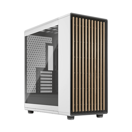 Fractal Design Computer Case | North XL | Chalk White TG Clear | ATX