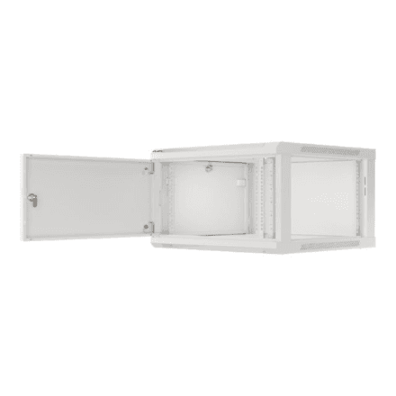 Lanberg | Rack cabinet 19" wall-mount 12U/600x450 for self-assembly with metal door (flat pack) | WF01-6412-00S | Grey