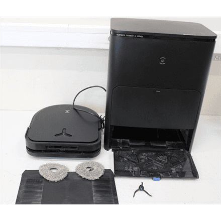 SALE OUT. Ecovacs DEEBOT X5 OMNI Vacuum cleaner, Robot, Wet&Dry, Operating time 164 min, Dust bin 0,25 L, 6400mAh, Black + Auto-empty statio | Ecovacs Robotic Vacuum Cleaner | DEEBOT X5 OMNI | Wet&Dry | Operating time...