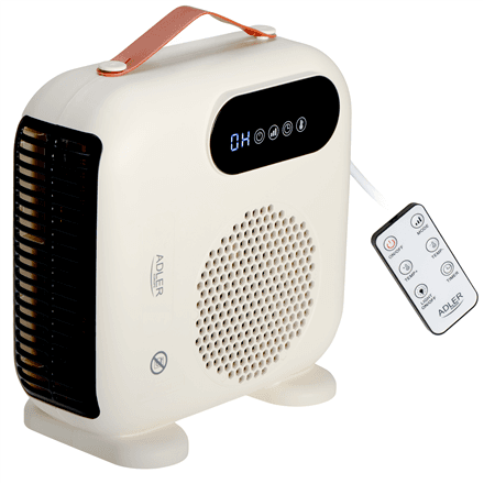 Adler LED Fan Heater with Remote Control | AD 7756 | Fan heater | 2000 W | Beige | IPX0