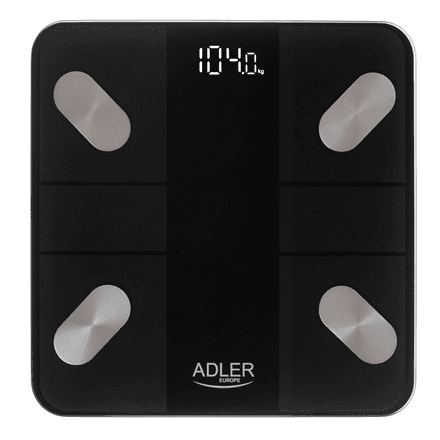 Adler | Smart Bathroom Scale | AD 8186b | Maximum weight (capacity) 180 kg | Accuracy 100 g | Body Mass Index (BMI) measuring | Black