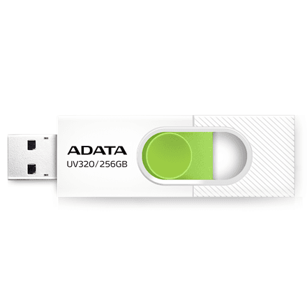 ADATA | USB Flash Drive | UV320 | 256 GB | USB Type-A | White/Green