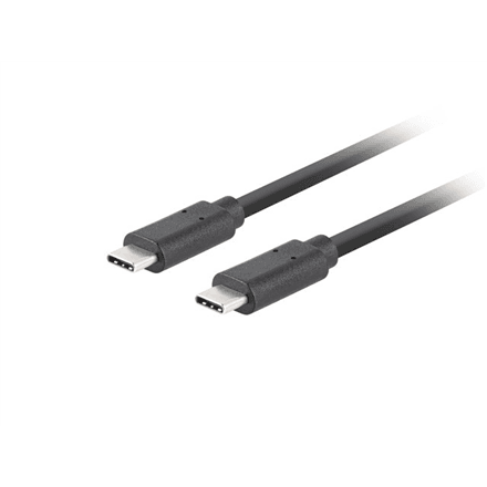 Lanberg | USB-C 3.1 Gen 2 Cable, 10GB/s PD100W, 1 m | CA-CMCM-32CU-0010-BK | USB Type-C to USB Type-C