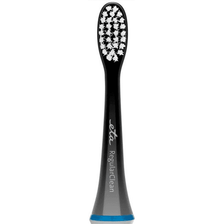 ETA | Toothbrush replacement | RegularClean ETA070790500 | Heads | For adults | Number of brush heads included 2 | Number of teeth brushing modes Does not apply | Black