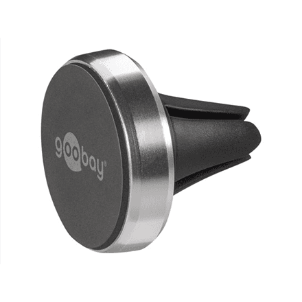 Goobay | Magnetic mount Metal Slim Design for smartphones (35mm) | 38685 | Black/Silver | Magnetic holder is suitable for almost every smartphone; Quick-Snap assembly technology for quick and easy use; Smart and almos...