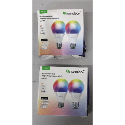 SALE OUT. Nanoleaf Essentials Smart A60 Bulb E27 Matter WiFi 9W 900Lm RGBCW 2700-6500K, 2pcs pack | Nanoleaf Essentials Smart A60 Bulb Matter WiFi 900Lm 2700-6500K, 2pcs pack | E27 | 9 W | RGBCW | DAMAGED PACKAGING