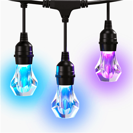 Nanoleaf Essentials Matter Smart Multicolour Outdoor String Lights Expansion 15m | 16M+
