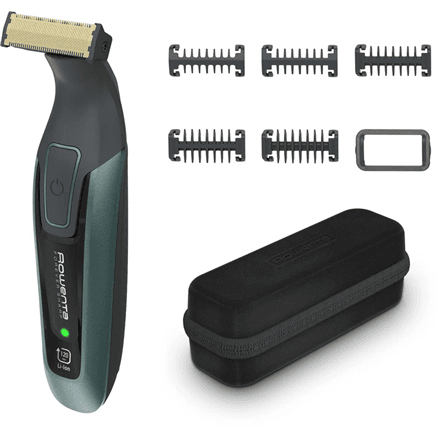Rowenta Beard Trimmer | TN6044E0 | Cordless | Number of length steps 6 | Wet & Dry | Black/Green