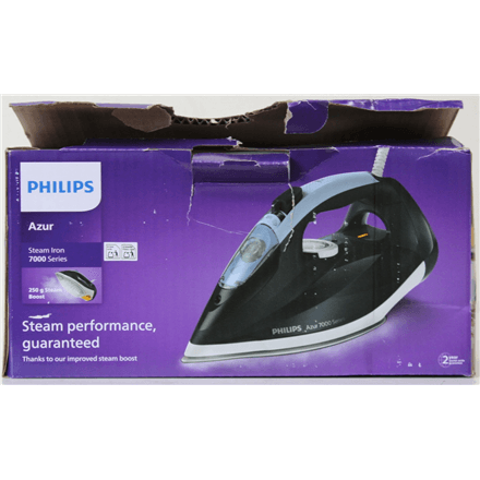 SALE OUT. Philips DST7030/20 Steam iron, Dark Blue | Philips DST7030/20 | Steam Iron | 2800 W | Water tank capacity 300 ml | Continuous steam 50 g/min | Steam boost performance 250 g/min | Dark Blue | DAMAGED PACKAGING