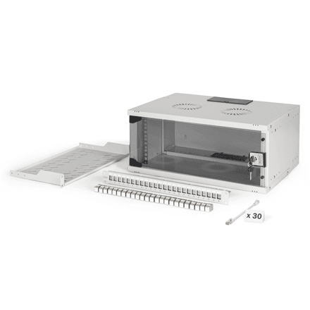 Digitus SOHO Pro network set, 483 mm (19"), 4U, 540 x 400 mm | DN-49200-SET | Light Grey