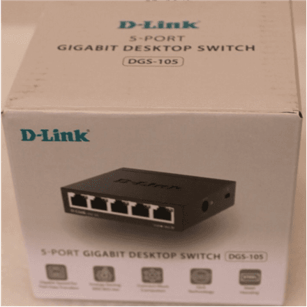 SALE OUT. D-Link DGS-105GL/E 5-Port Gigabit Ethernet Switch | SALE OUT. Ethernet Switch | DGS-105/E | Unmanaged | Desktop | Gigabit Ethernet (copper) ports quantity 5 | 60 month(s) | UNPACKED