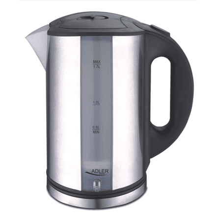 Adler | Kettle | AD 1216 | Standard | 2000 W | 1.7 L | Stainless steel | 360° rotational base