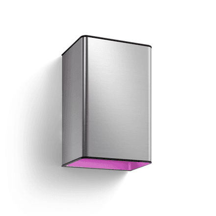 Philips Hue WCA Resonate Outdoor Wall Lantern, Inox | 8 W | 2000-6500 Hue White Colour Ambiance