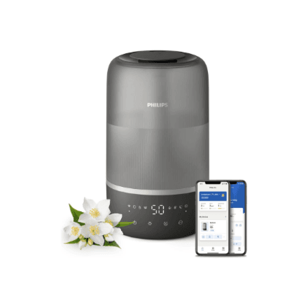 Philips | Humidifier | HU1510/03 Series 1000 | 19.6 W | Water tank capacity 3 L | Suitable for rooms up to 41 m² | Ultrasonic | Humidification capacity 275 ml/hr | Grey/Silver