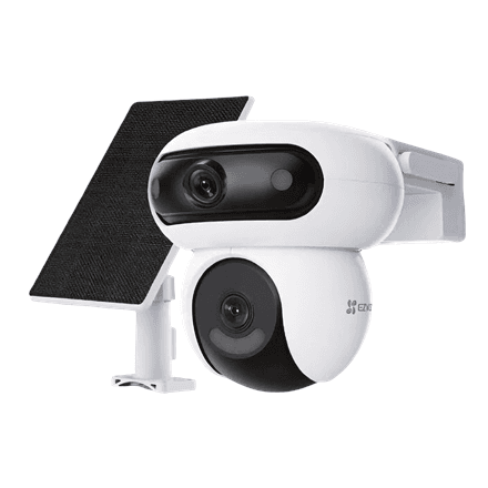 EZVIZ Battery-Powered PT IP Camera with Solar Panel Kit | CS-HB90x/SP | 4+4 MP | 2.8mm/6mm | IP65 | H.264/H.265 | Micro SD, Max. 512 GB