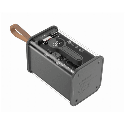 Gembird | Transparent QC3.0 Quick Charging Power Bank | PB18-TQC3-01 | 18000 mAh | Black
