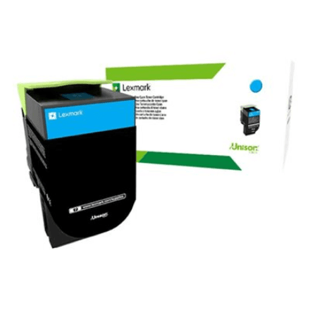 Lexmark 80C2HCE | 802HCE Cyan High Yield Corporate Cartridge (3k) | Cartridge | Cyan