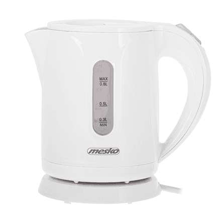 Mesko | Kettle | MS 1376 | Electric | 850 W | 0.8 L | Plastic | 360° rotational base | White