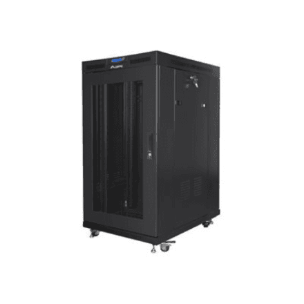 Lanberg | Rack cabinet 19" free-standing 22U/800x1000 (flat pack) with mesh door | FF01-8022-23BL | Black