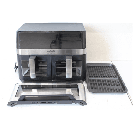 SALE OUT. Caso 03186 Air Fryer Duo Chef, Total capacity 14L, 2200W, Black | Caso Air Fryer | DuoChef | Power 2200 W | Capacity 14 L | Black | UNPACKED, DAMAGED PACKAGING, SCRATCHED ON CORPUS, DENT ON FRONT | 24 month(s)