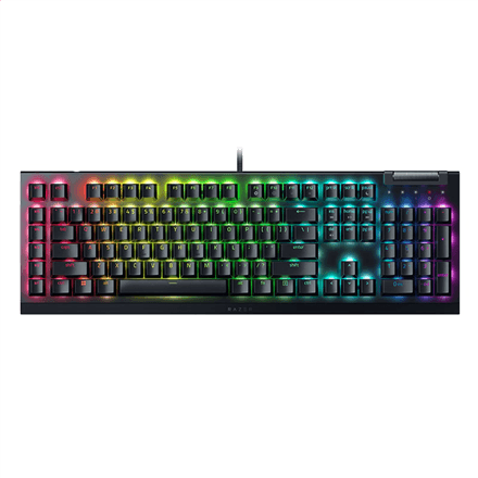 Razer | Mechanical Gaming Keyboard | BlackWidow V4 X | Mechanical Gaming Keyboard | Wired | US | Yellow Mechanical Switches (Linear) | Black