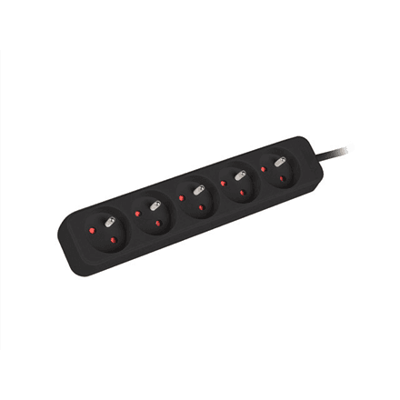 Lanberg | Power strip outlets for UPS system, 1m | PS0-05E-0100-IEC-BK | Sockets quantity 5