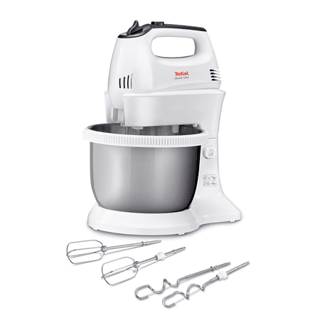 TEFAL HT312138 Quickmix | Hand Mixer | 300 W | Number of speeds 5 | Turbo mode | White/Stainless steel