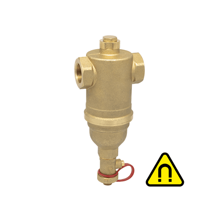Icma | 746 | F-F dirt separator for heating and cooling systems with a removable magnetic cartridge