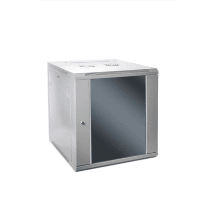 SOMI Networks | 22U, 19″ Network Wall Cabinet | 22U-60/60FPC | With Front Glass Doors; Unassembled | Depth: 60 cm | Gray
