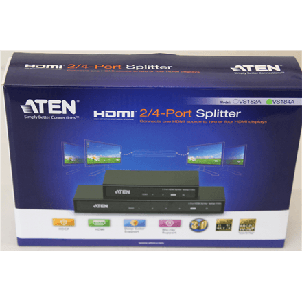 SALE OUT. Aten VS184A 4-Port 4K HDMI Splitter | SALE OUT. Aten | 4-Port 4K HDMI Splitter | VS184A | Warranty 24 month(s) | UNPACKED, WITHOUT POWER WIRE