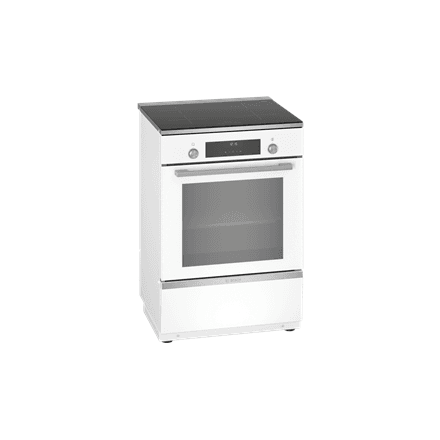 Bosch | Cooker | HLT59E020U | Integrated timer | Hob type Induction | Oven type Electric | White | Width 60 cm | Electronic ignition | Grilling | LCD | Depth 60 cm | 66 L