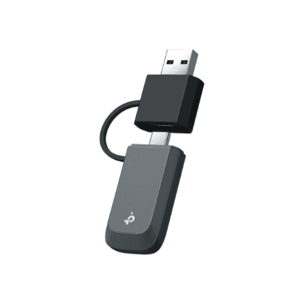 TP-LINK BE6500 Tri-Band Wi-Fi 7 Mini Wireless USB Adapter | Archer TBE400U | 2.4 GHz, 5 GHz, 6 GHz | 802.11ax | MU-MiMO No | no PoE | Antenna type Internal