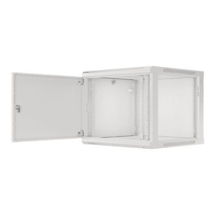 Lanberg | Rack cabinet 19" wall-mount 9U/600x600 (flat pack) for self-assembly with metal door | WF01-6609-00S | Grey
