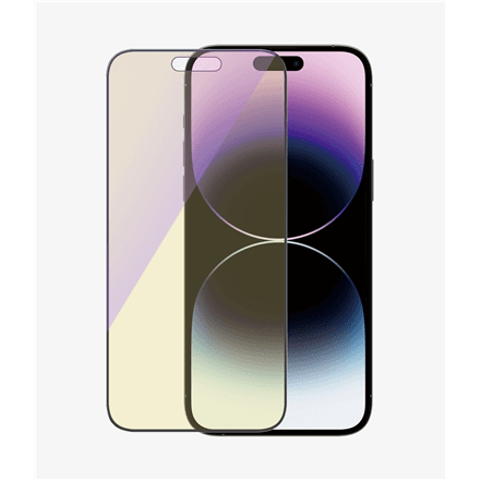 PanzerGlass | Screen protector | Apple | iPhone 14 Pro Max | Glass | Black | Ultra-Wide Fit; Scratch resistant; Shock resistant; Easy installation; Anti-blue light; Eye protection; Diamond strength; Antibacterial; Fin...