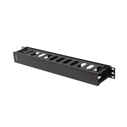 Lanberg 19" Cable managmement 1U, Type A, Plastic | AK-1703-B | Black