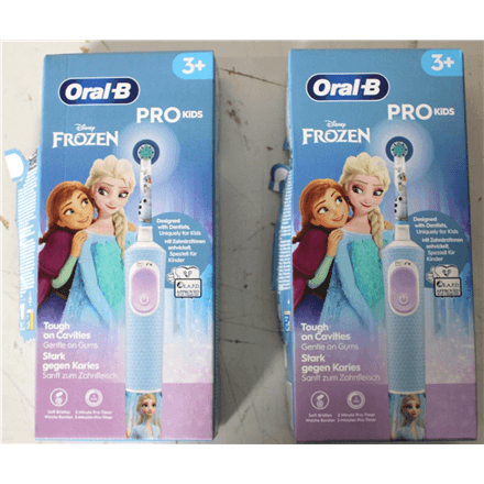 SALE OUT. Oral-B Vitality PRO Kids Frozen Electric Toothbrush, Blue | Oral-B Electric Toothbrush | Vitality PRO Kids Frozen | Warranty 24 month(s) | Rechargeable | For kids | Number of brush heads included 1 | Number...