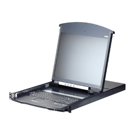 Aten | 16-Port Cat 5 Dual Rail 19" LCD KVM over IP Switch with Virtual Media | KL1116VNA-AG | 1 x USB Type-A Female