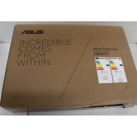 SALE OUT. Asus | ZenScreen MB229CF | 21.5 " | IPS | FHD | 16:9 | 100 Hz | 5 ms | 1920 x 1080 pixels | 250 cd/m² | Warranty 22 month(s) | DAMAGED PACKAGING