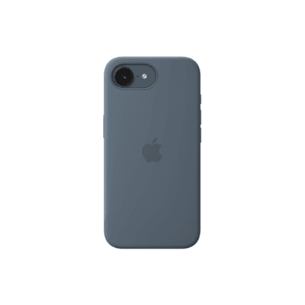 Apple iPhone 17e Silicone Case with MagSafe – Anchor Blue | Apple