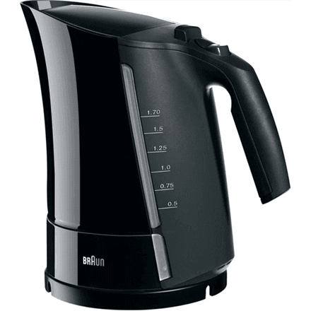 Braun | Kettle | WK 300 | Standard | 2200 W | 1.7 L | Plastic | 360° rotational base | Black