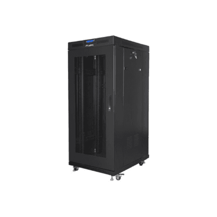 Lanberg | Rack cabinet 19" free-standing 27U/600x600 (flat pack) with mesh door, LCD | FF01-6627-23BL | Black