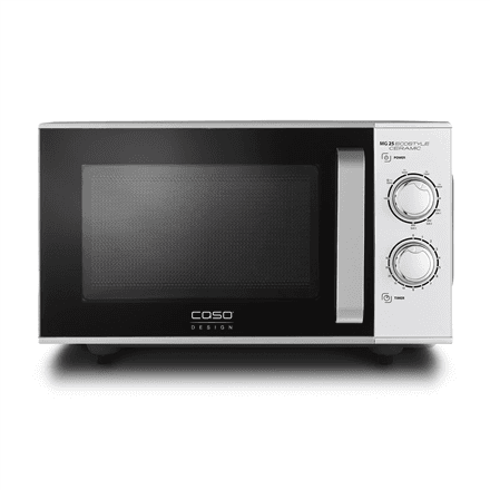 Caso | Ceramic Microwave Oven with Grill | MG 25 Ecostyle | Free standing | 900 W | 25 L | Grill | Silver